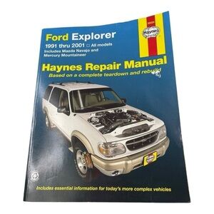 Haynes 1991 Thru 2001 All Models Ford Explorer Repair Manual Book